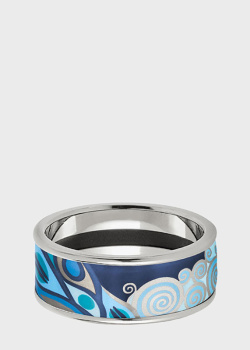 Широкое кольцо Freywille Miss Nixe Aqua Gustav Klimt, фото